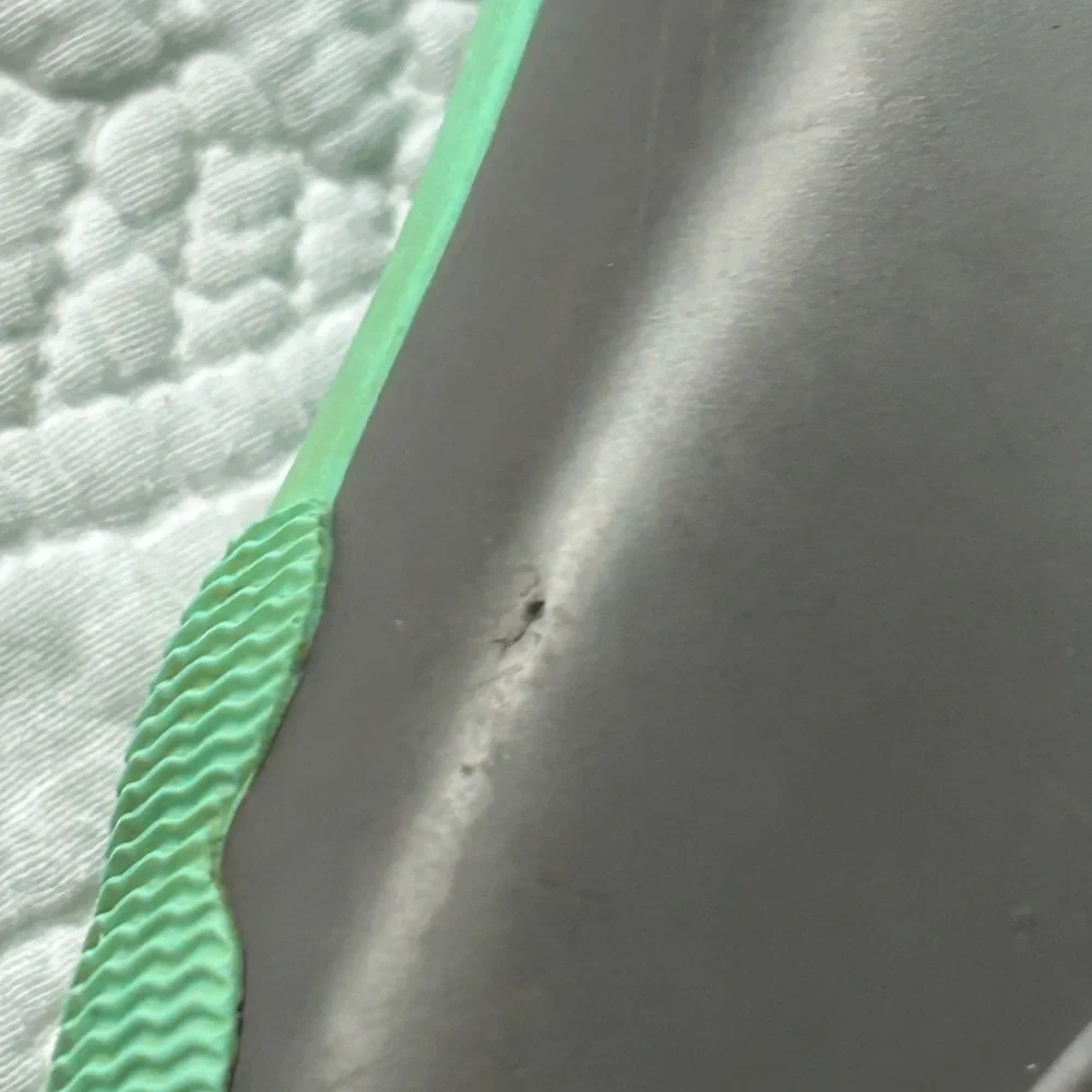 Sperry Saltwater Boot Y3 (W5). Grey fabric/grey rubber base w/green. Great shape